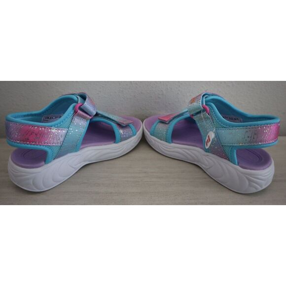 Skechers Youth Girls' Sz 11 Purple Multi Unicorn Dreams Light Up Sandals - Picture 7 of 9